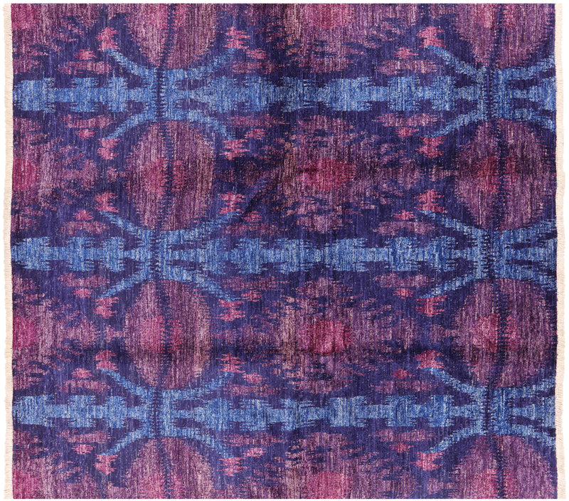 BLUE / CRANBERRY / PURPLE IKAT RUG