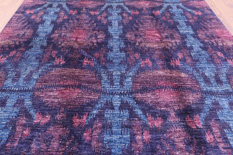 BLUE / CRANBERRY / PURPLE IKAT RUG
