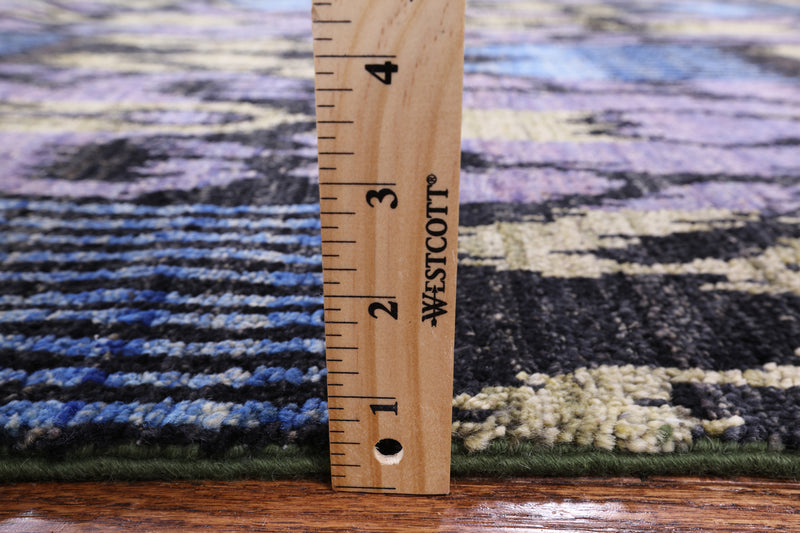 BLUE / PURPLE / BLACK / BEIGE IKAT RUG