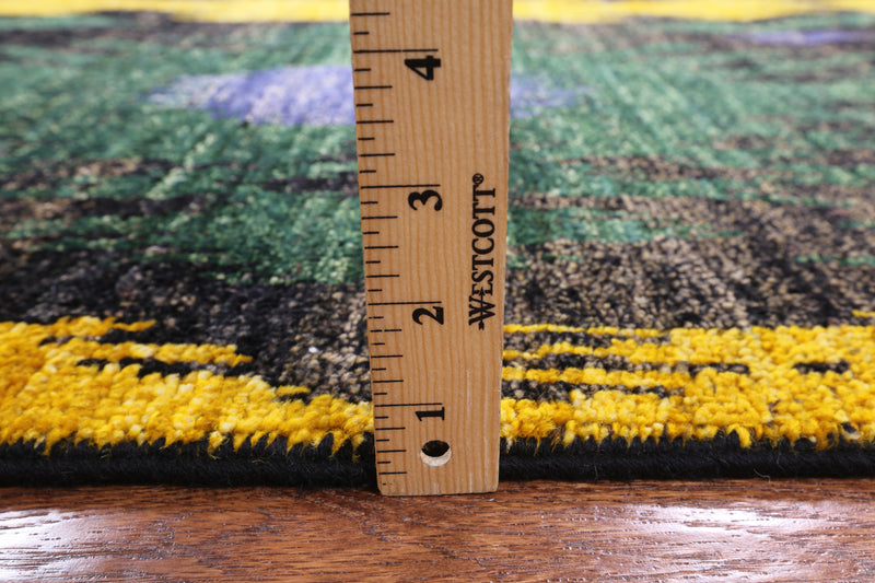 BLUE / GREEN / YELLOW IKAT RUG