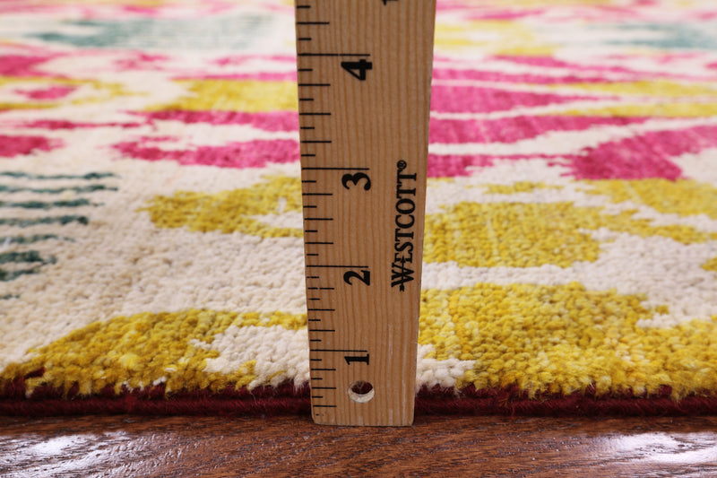 GREEN / RED / YELLOW IKAT RUG