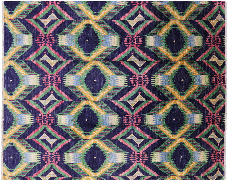 NAVY / PINK / YELLOW / GREEN IKAT RUG