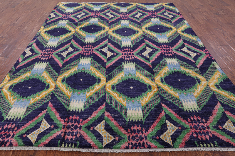 NAVY / PINK / YELLOW / GREEN IKAT RUG