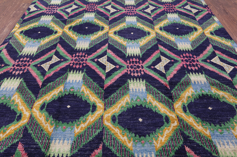 NAVY / PINK / YELLOW / GREEN IKAT RUG
