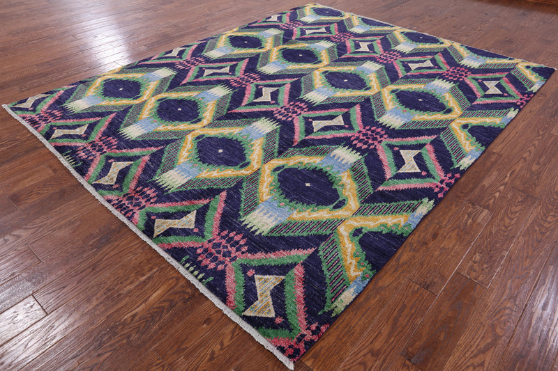 NAVY / PINK / YELLOW / GREEN IKAT RUG