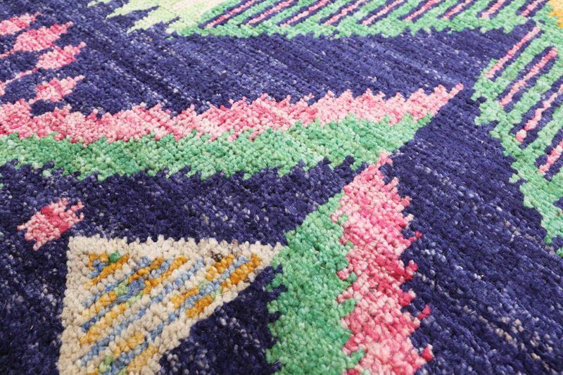 NAVY / PINK / YELLOW / GREEN IKAT RUG
